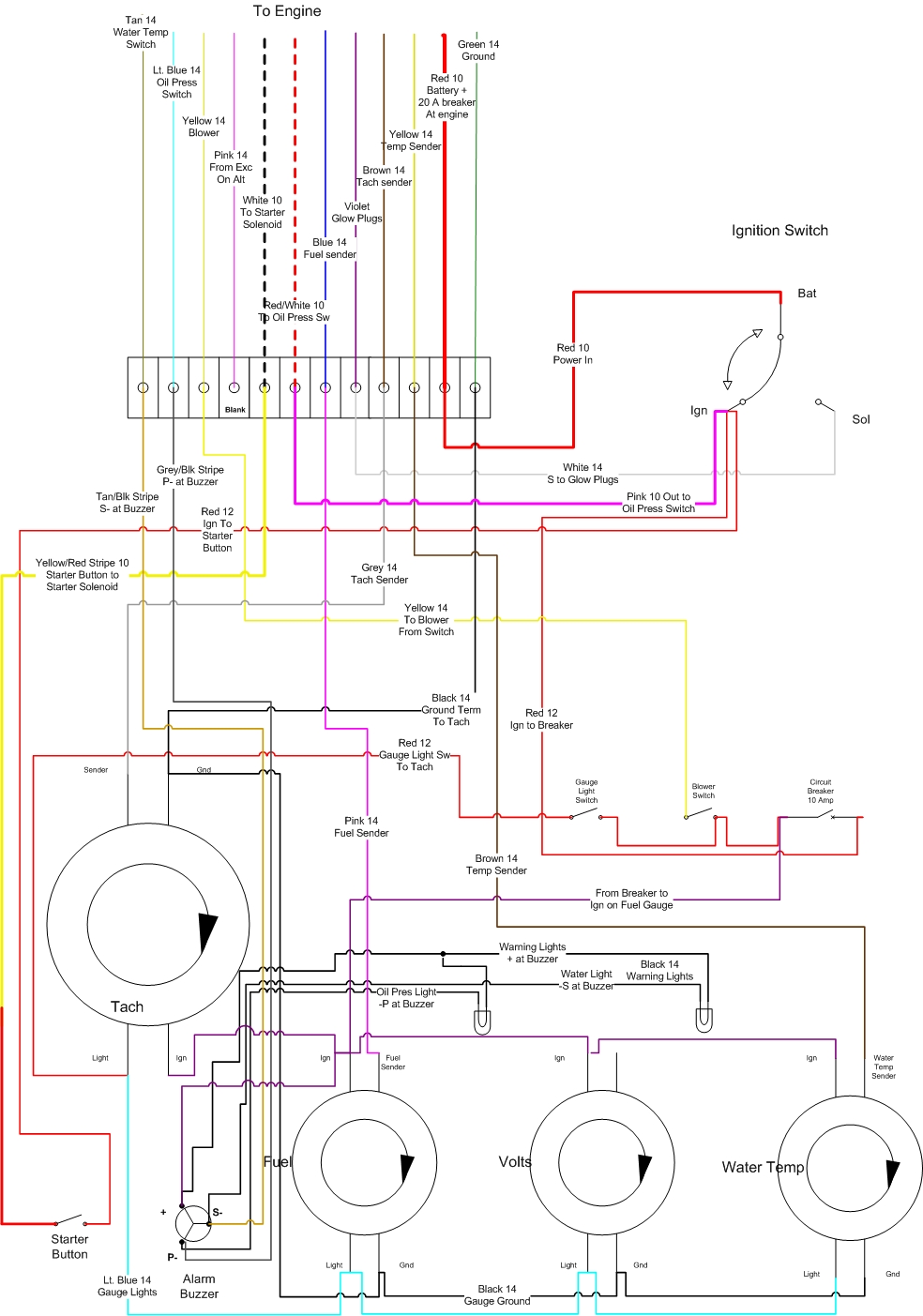 Homeade Wiring Diagrams.... | Catalina 36/375 ... wiring diagram for a 72 catalina 